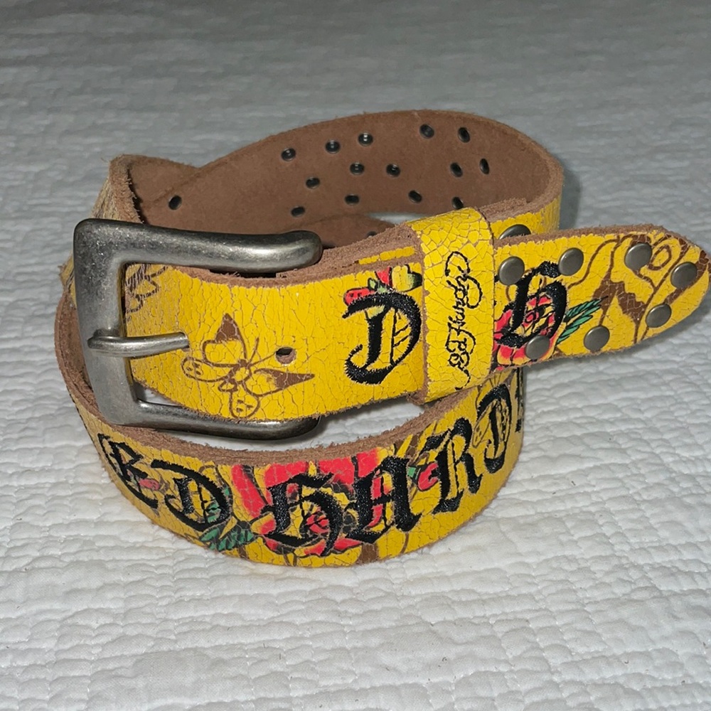 ED HARDY Embroidered Belt